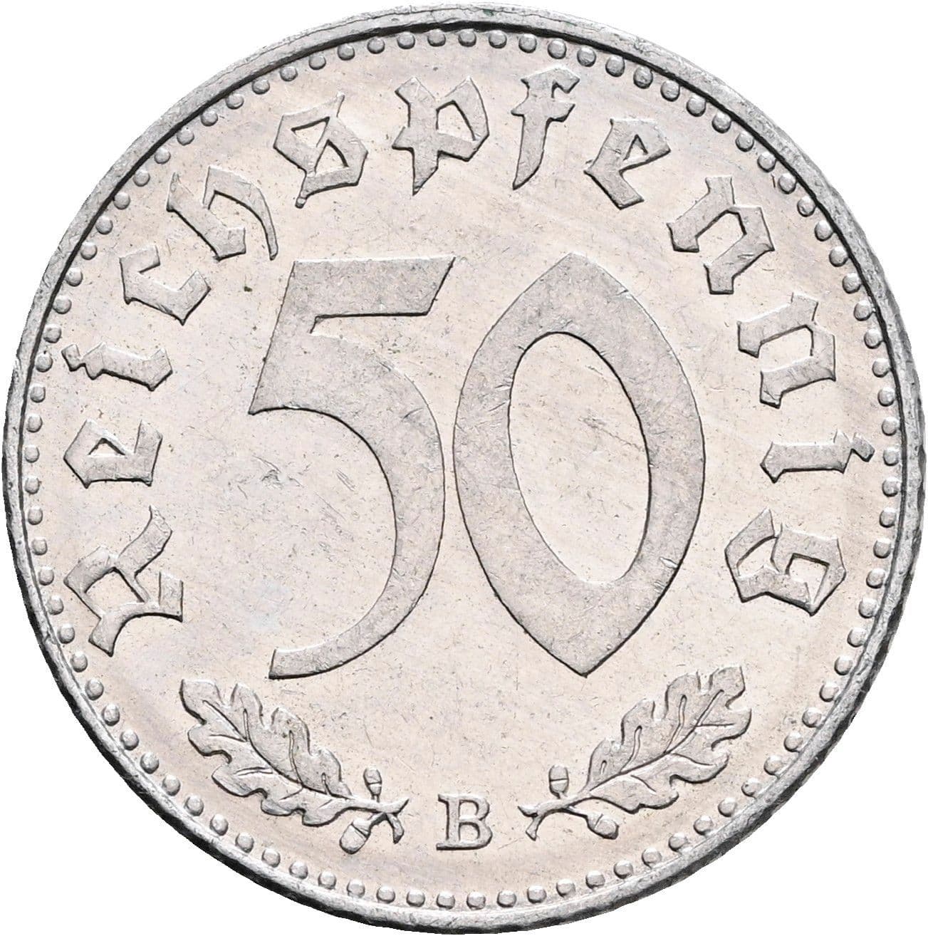 50 Reichspfennig 1939 B – Vorderseite
