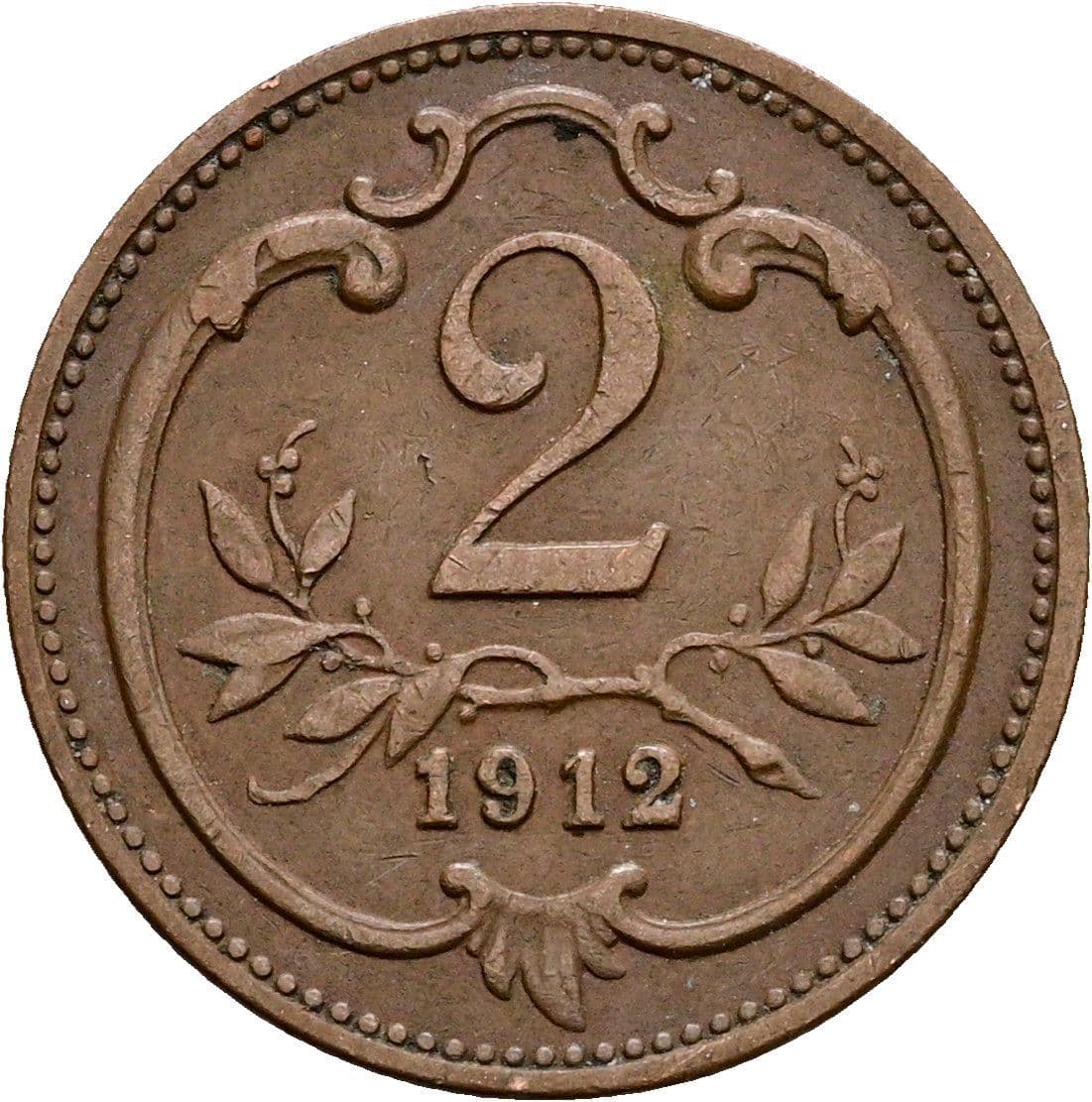 2 Heller Franz Joseph I. 1848-1916 1912 – Vorderseite