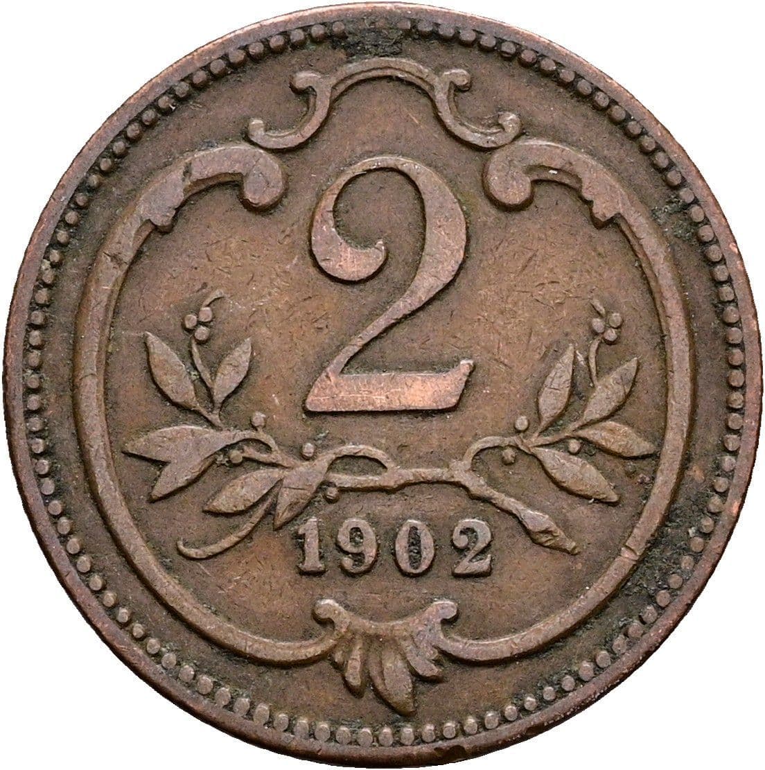 2 Heller Franz Joseph I. 1848-1916 1902 – Vorderseite