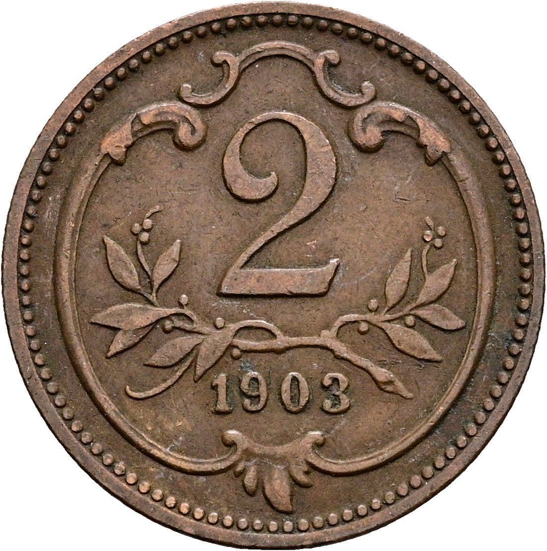 2 Heller Franz Joseph I. 1848-1916 1903 – Vorderseite
