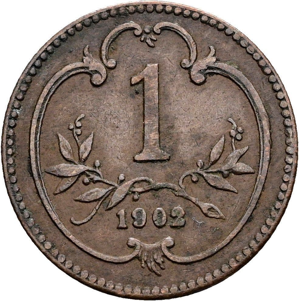 1 Heller Franz Joseph I. 1848-1916 1902 – Vorderseite