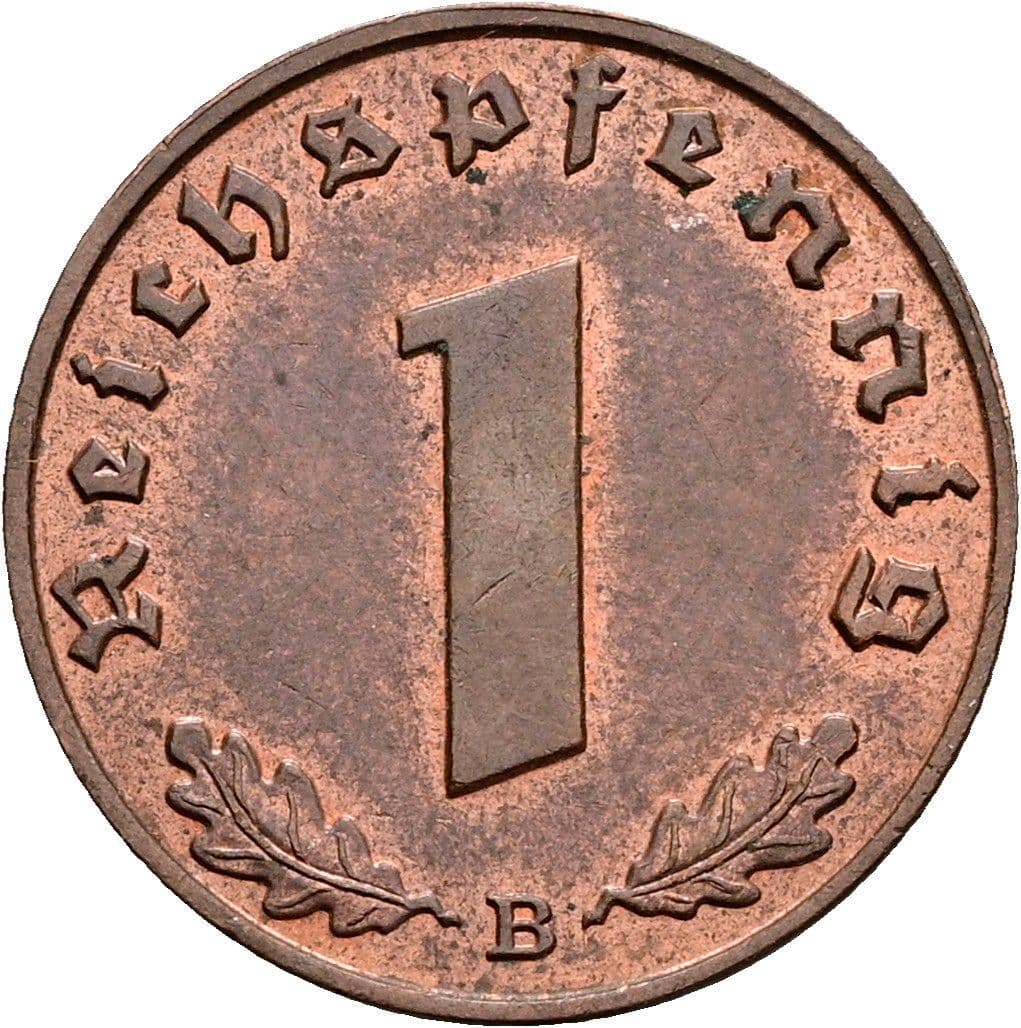 1 Reichspfennig 1939 B – Vorderseite