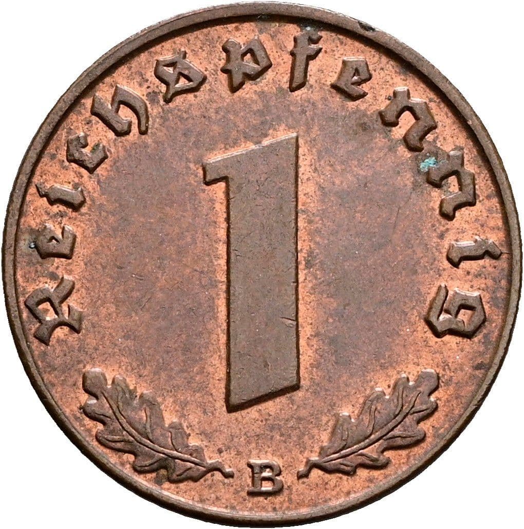 1 Reichspfennig 1939 B – Vorderseite