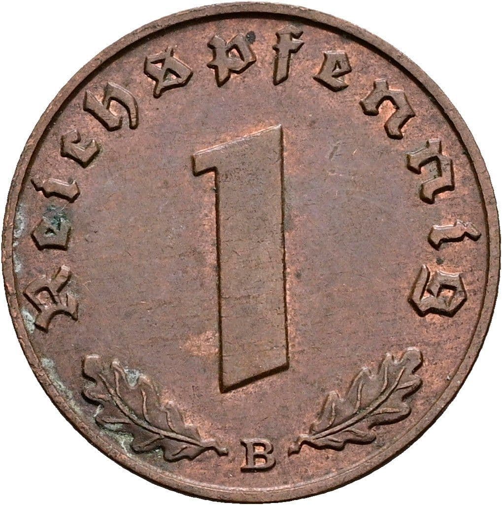 1 Reichspfennig 1939 B – Vorderseite