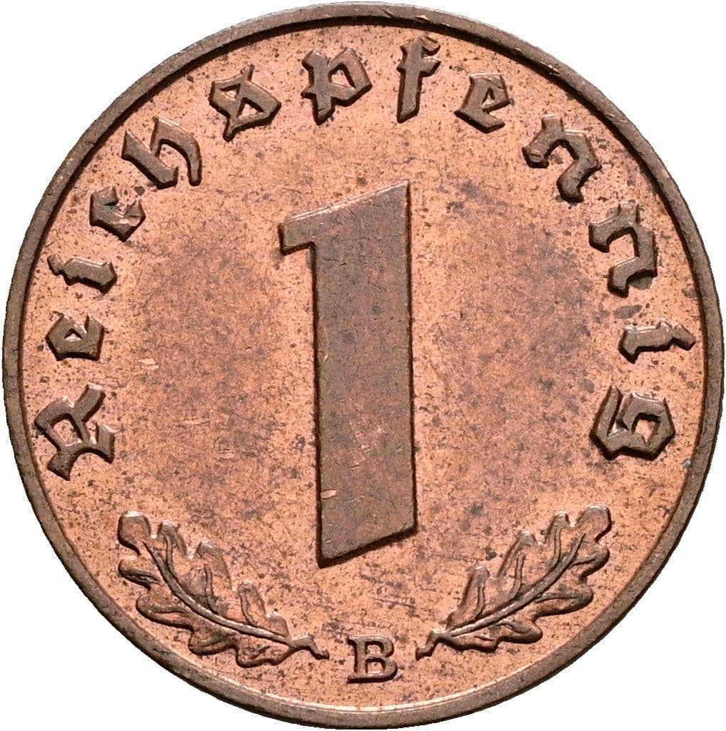 1 Reichspfennig 1939 B – Vorderseite