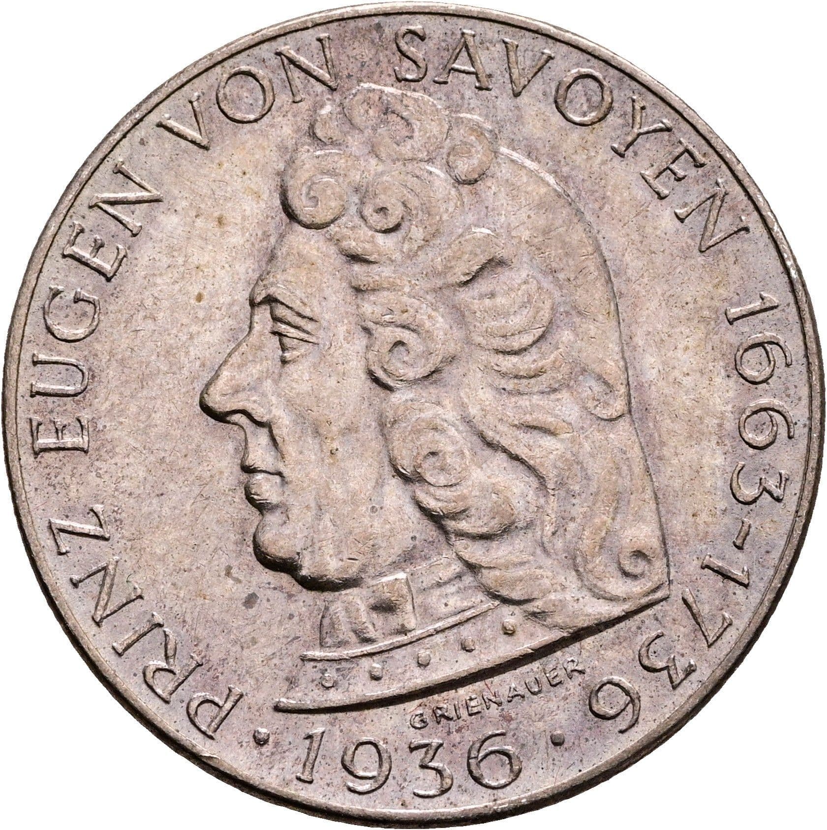 2 Schilling 1936 – Vorderseite