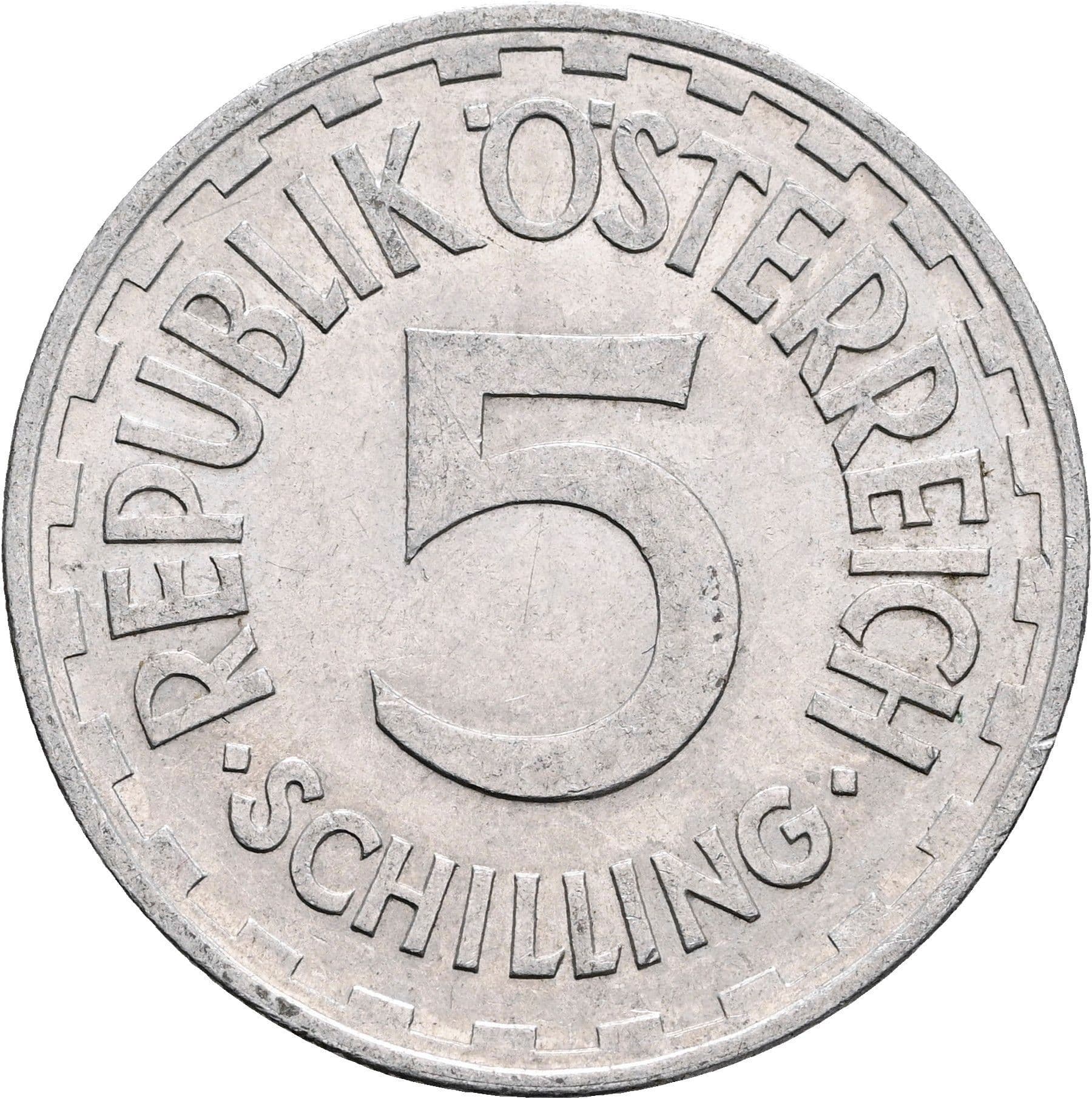 5 Schilling 1952 – Vorderseite