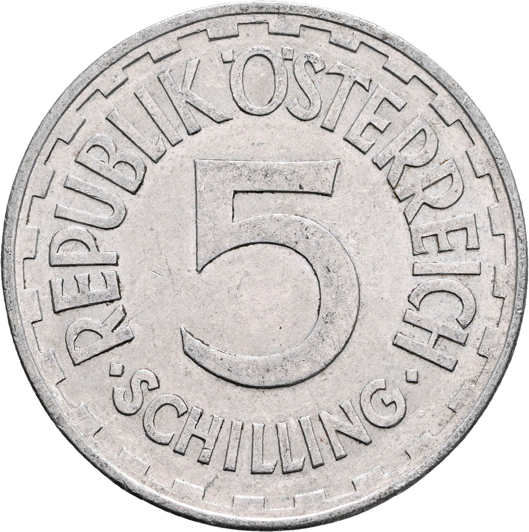 5 Schilling 1952 – Vorderseite