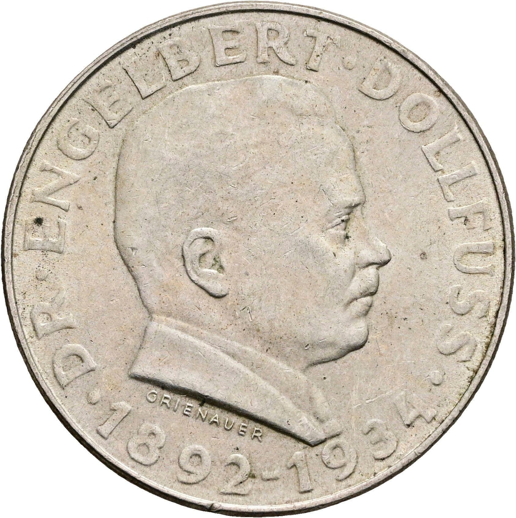 2 Schilling 1934 – Vorderseite