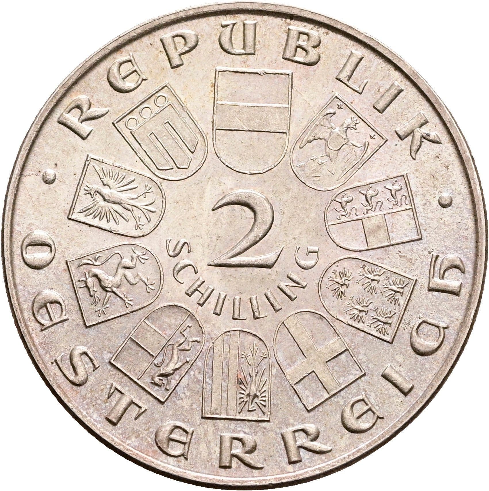 2 Schilling 1933 – Vorderseite