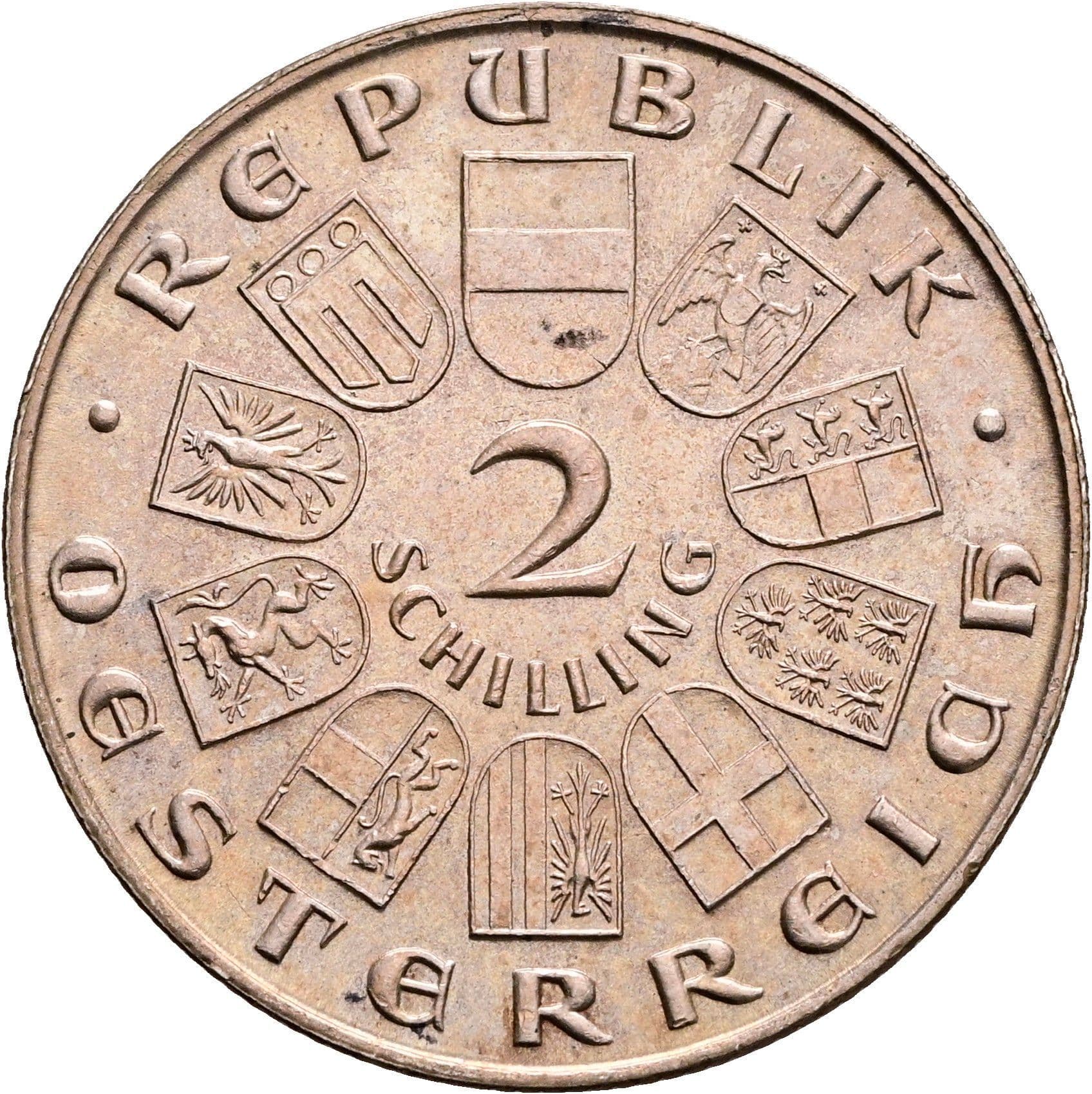 2 Schilling 1933 – Vorderseite