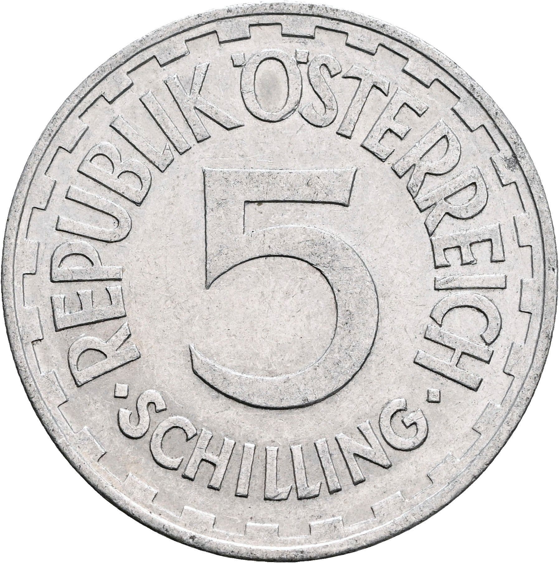 5 Schilling 1952 – Vorderseite