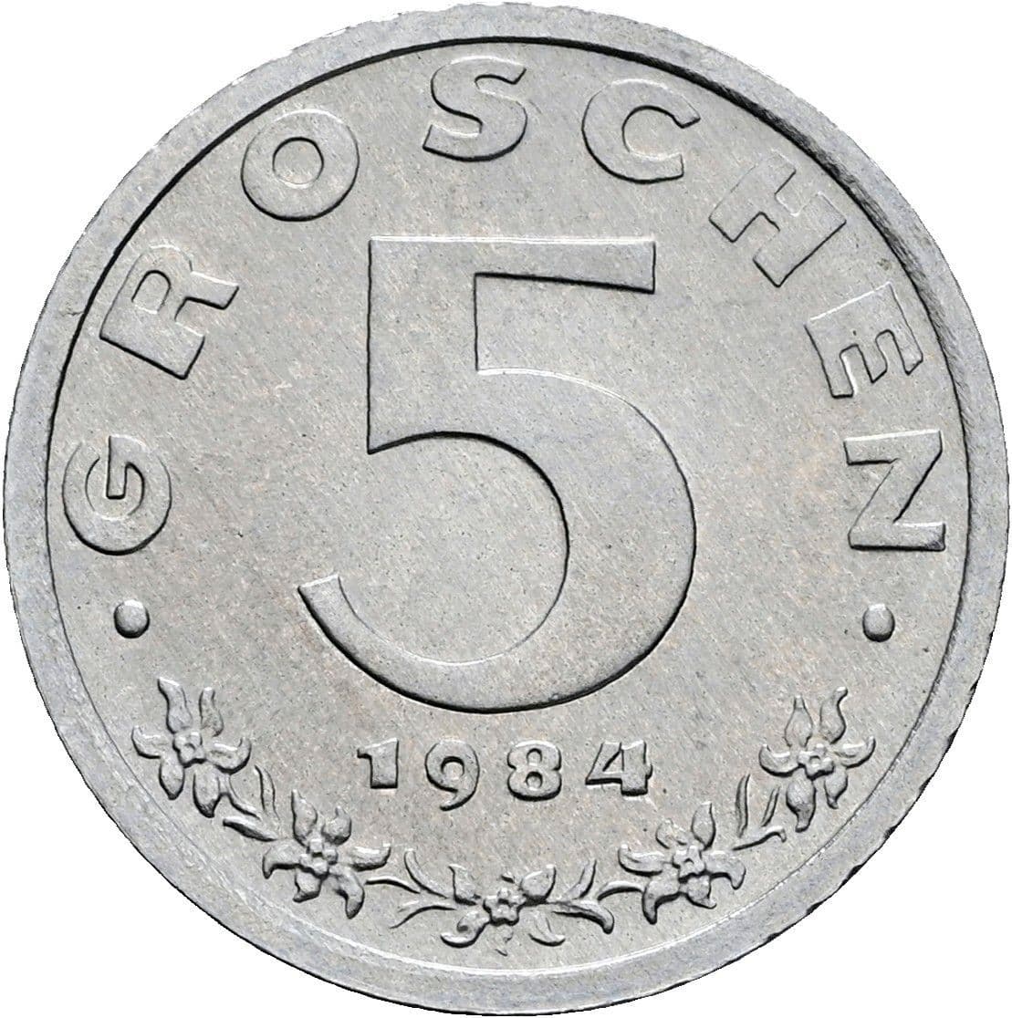 5 Groschen 1984 – Vorderseite