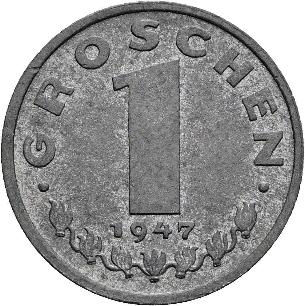 1 Groschen 1947 – Vorderseite