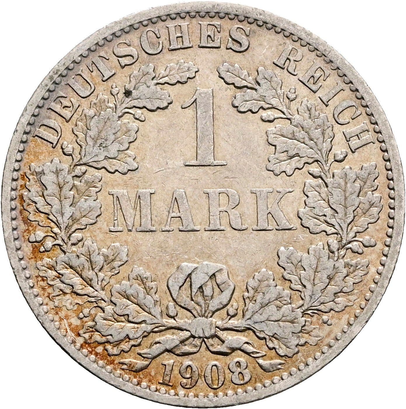 1 Mark 1908 A – Vorderseite