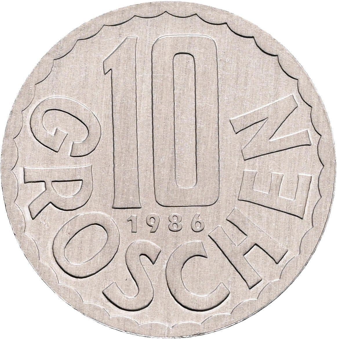 10 Groschen 1986 – Vorderseite