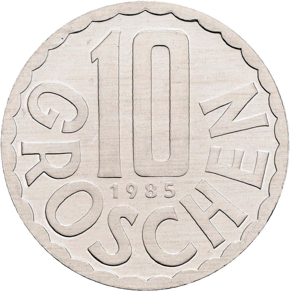 10 Groschen 1985 – Vorderseite