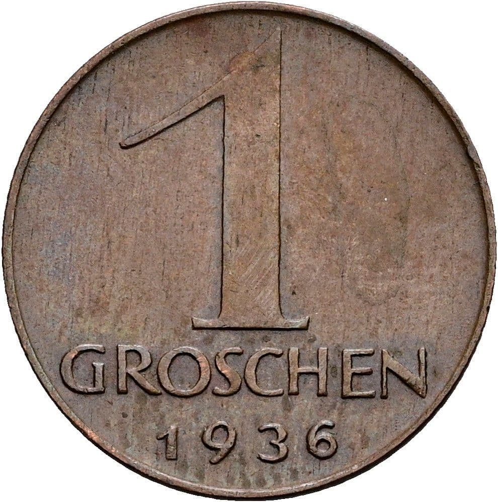 1 Groschen 1936 – Vorderseite