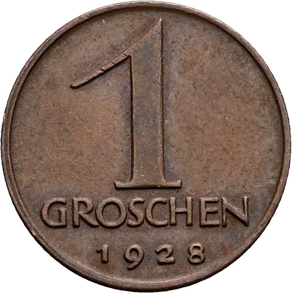 1 Groschen 1928 – Vorderseite