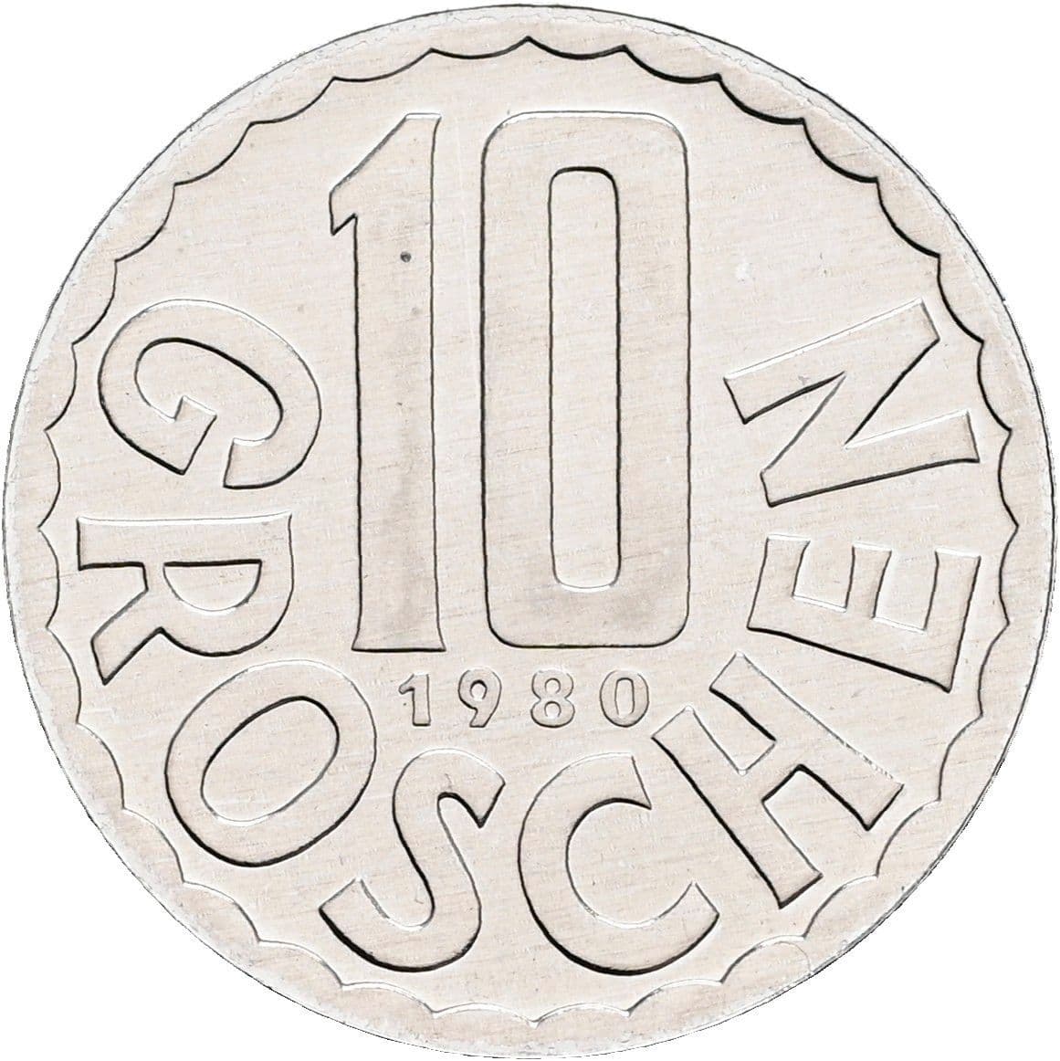 10 Groschen 1980 – Vorderseite