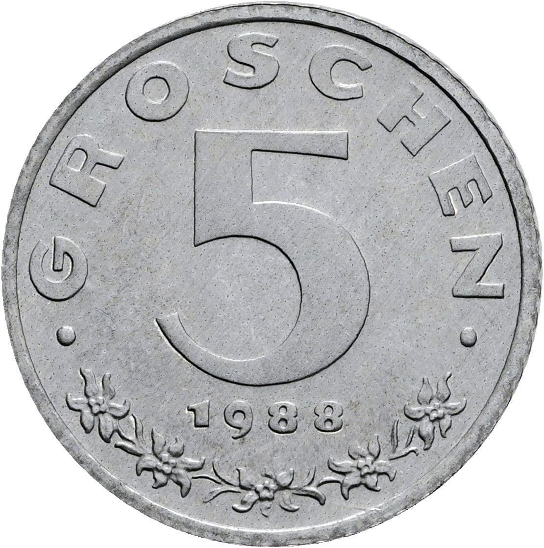 5 Groschen 1988 – Vorderseite
