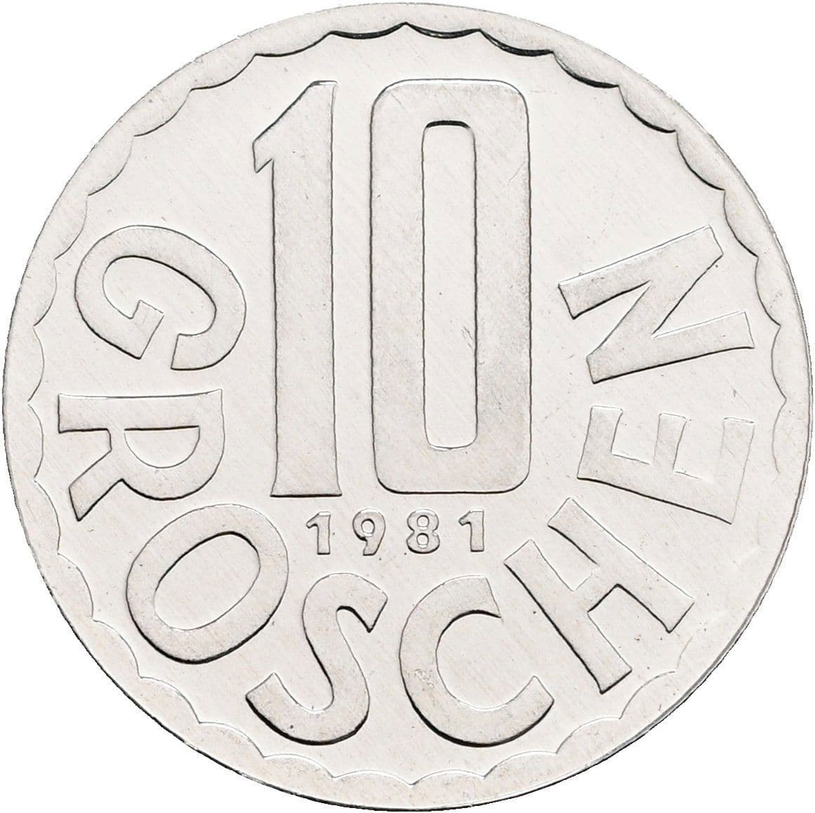 10 Groschen 1981 – Vorderseite