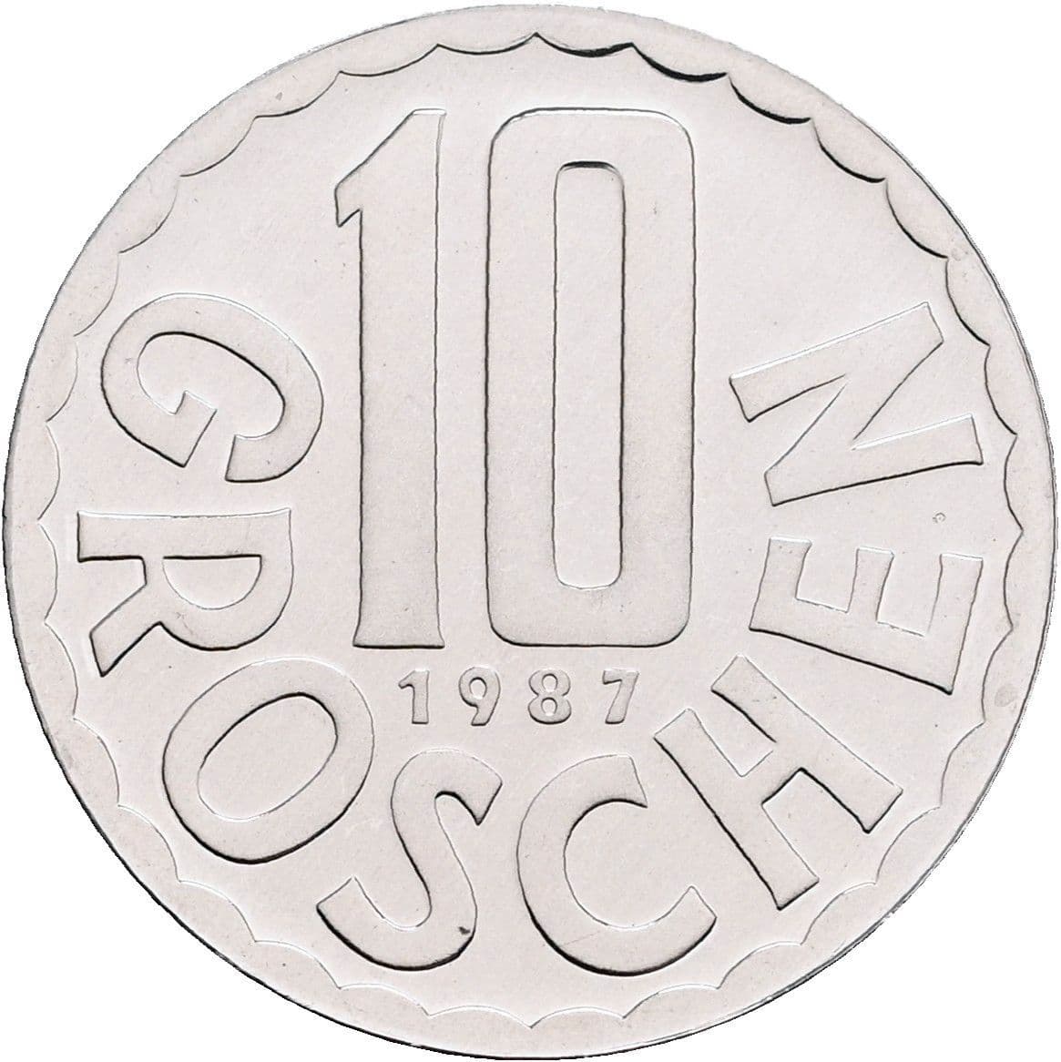 10 Groschen 1987 – Vorderseite