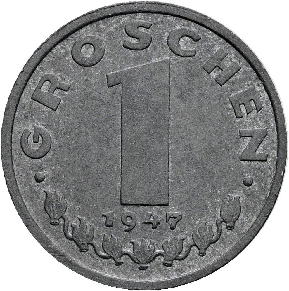1 Groschen 1947 – Vorderseite
