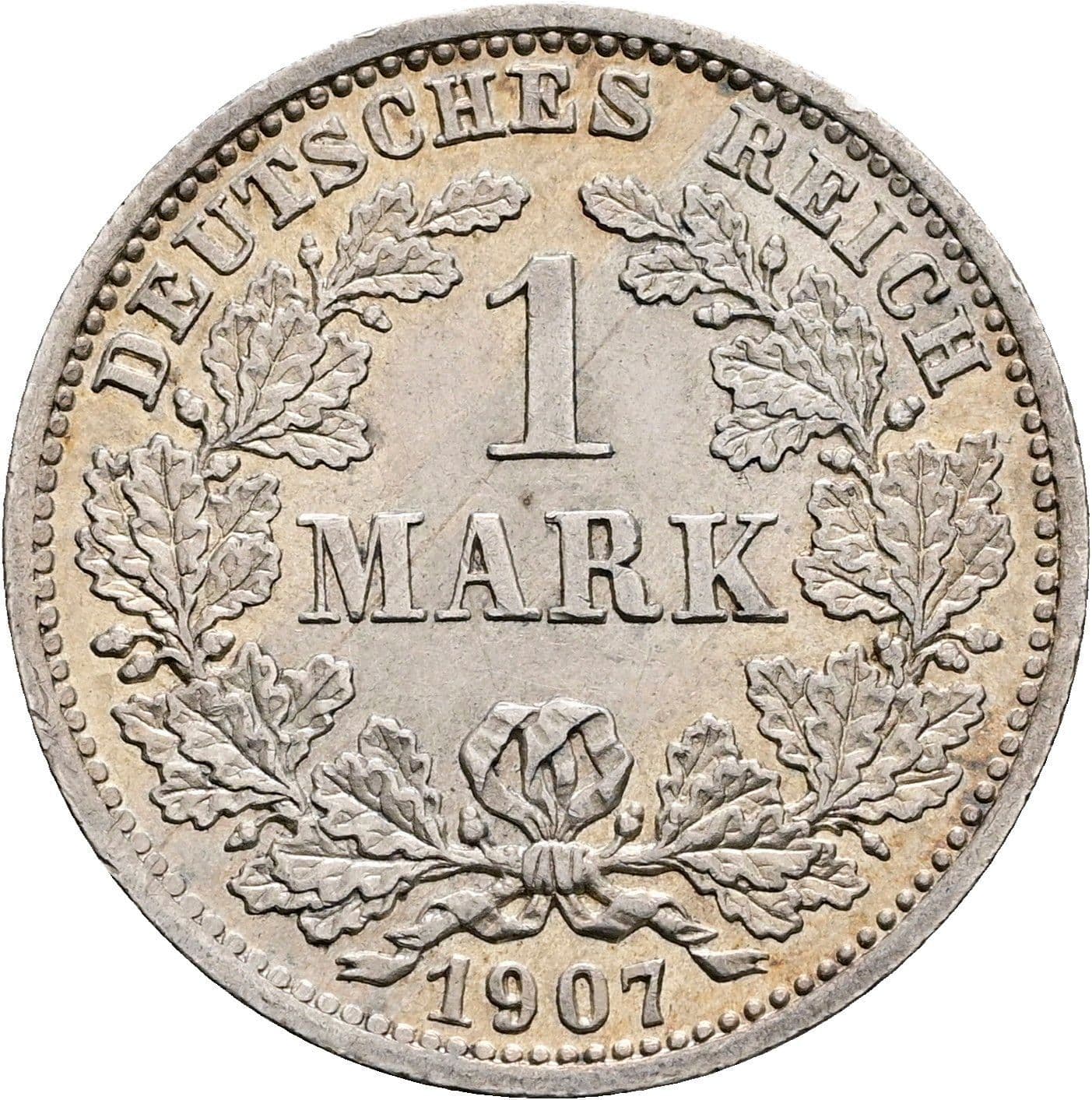 1 Mark 1907 D – Vorderseite