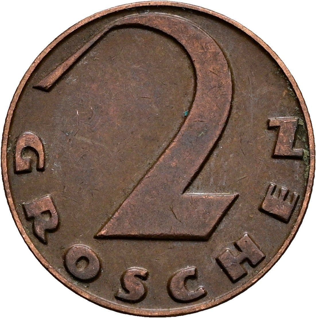 2 Groschen 1928 – Vorderseite