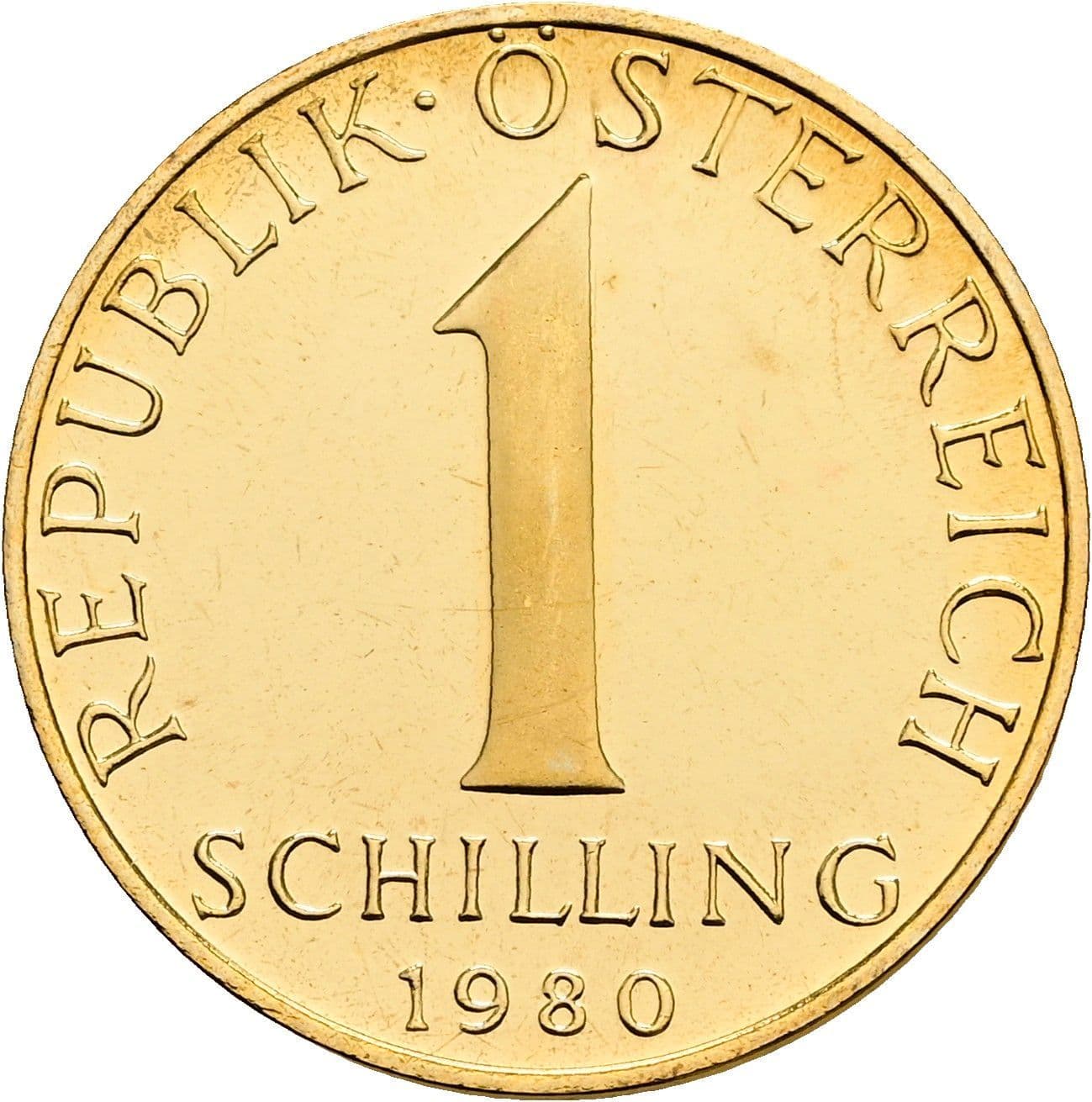 1 Schilling 1980 – Vorderseite