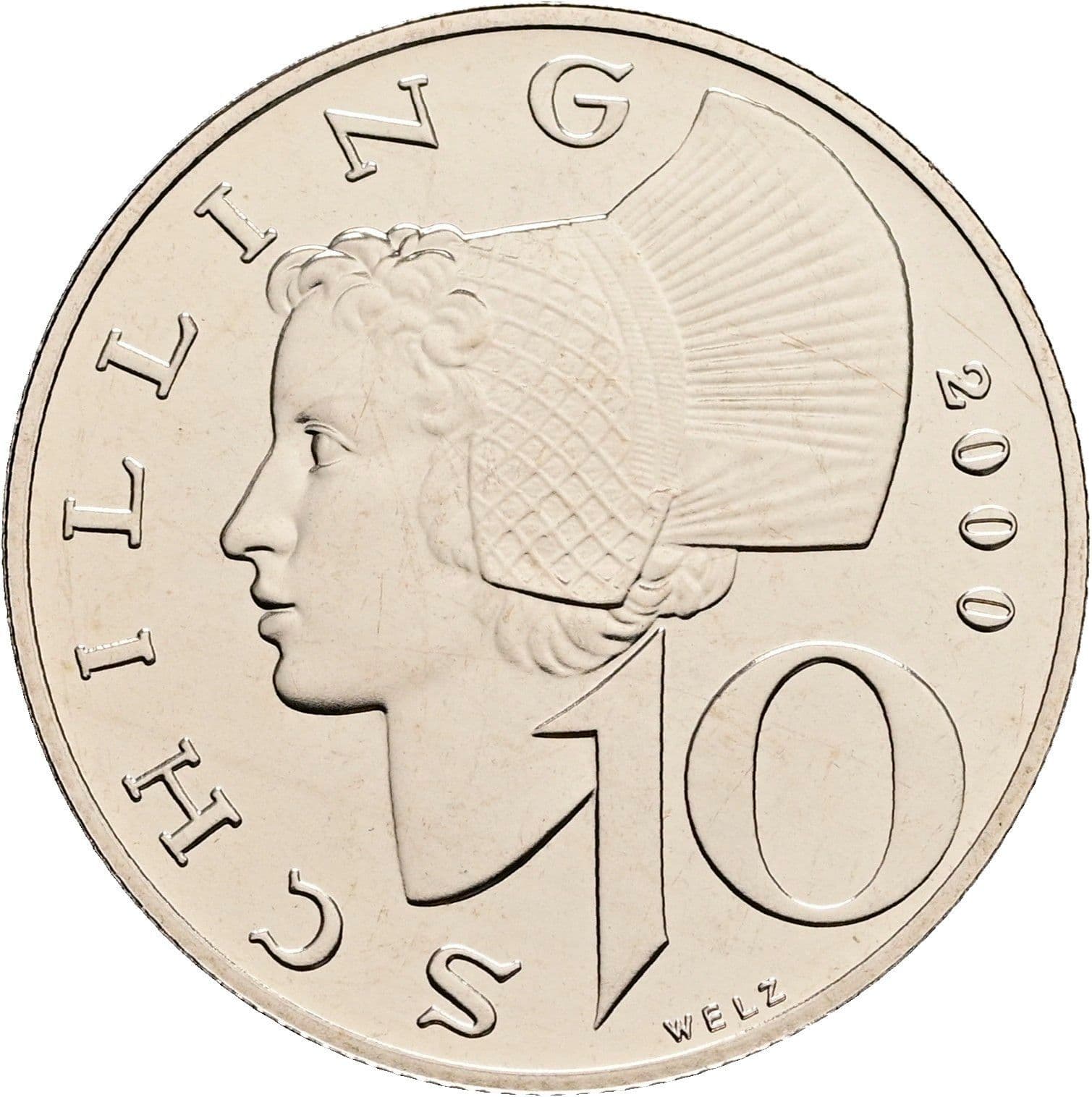 10 Schilling 2000 – Vorderseite