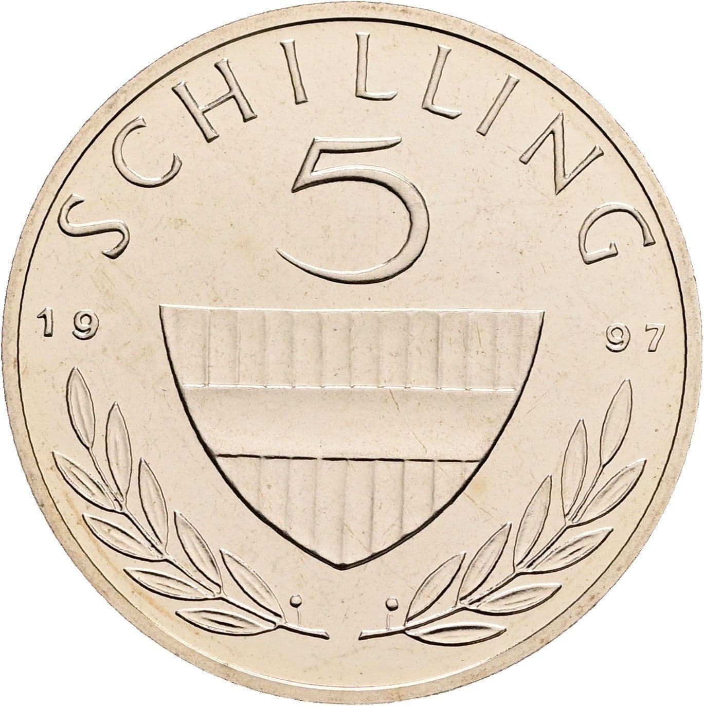 5 Schilling 1997 – Vorderseite