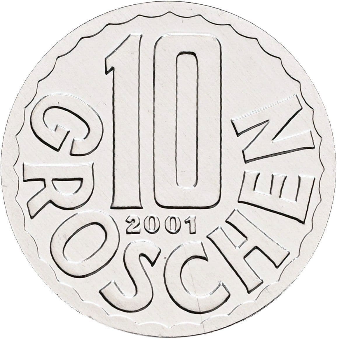 10 Groschen 2001 – Vorderseite