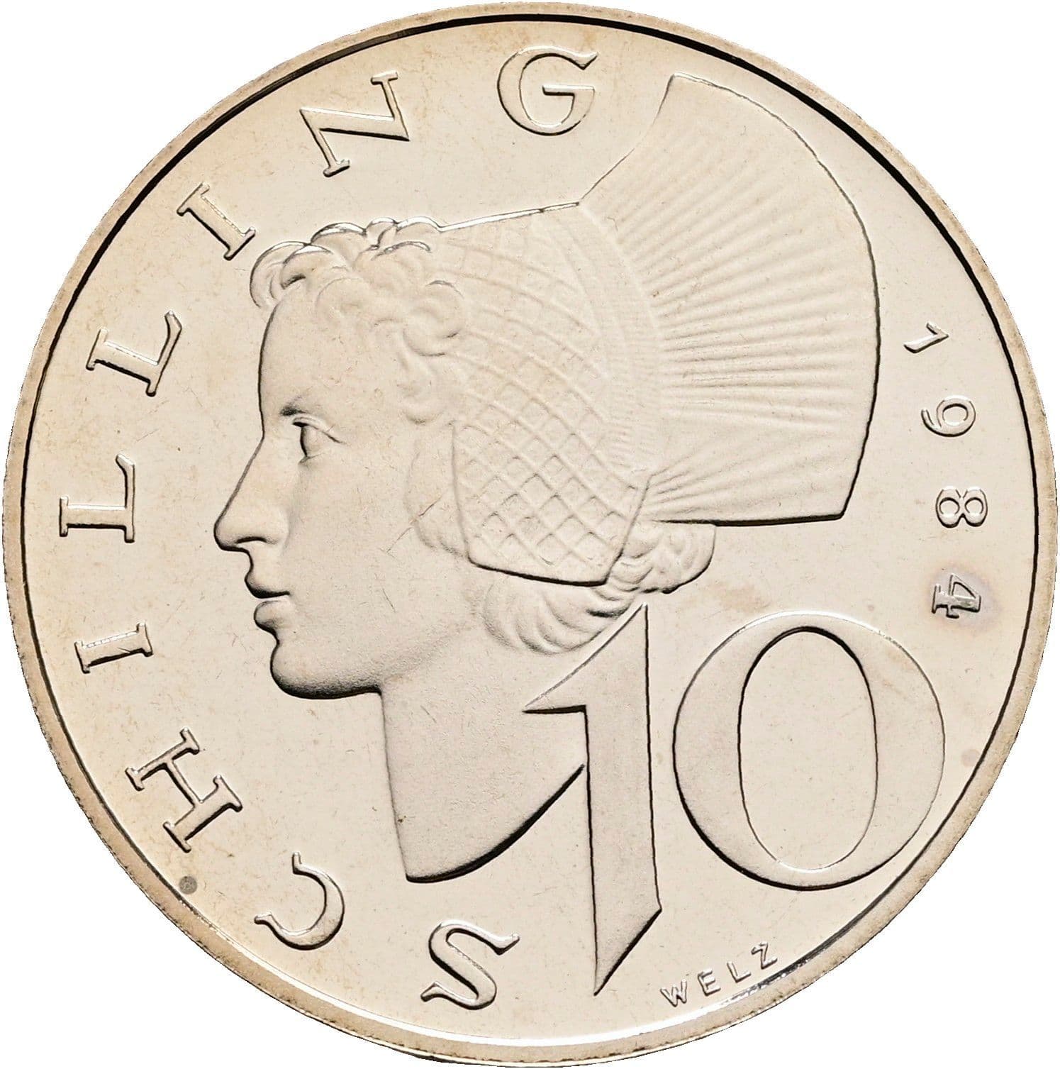 10 Schilling 1984 – Vorderseite