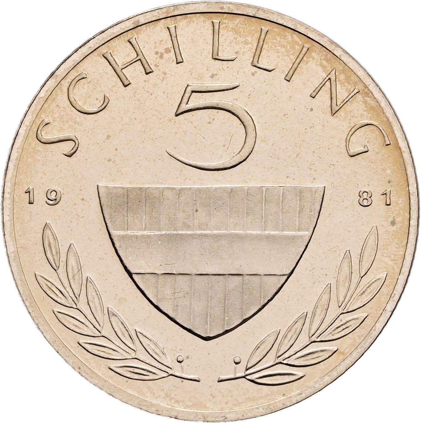 5 Schilling 1981 – Vorderseite