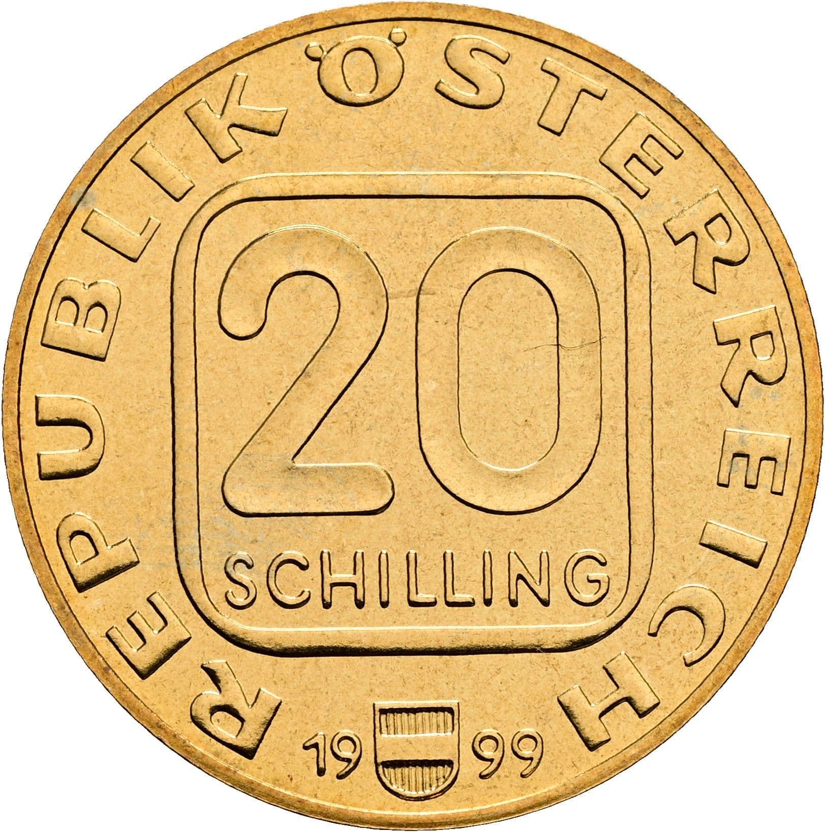 20 Schilling 1999 – Vorderseite