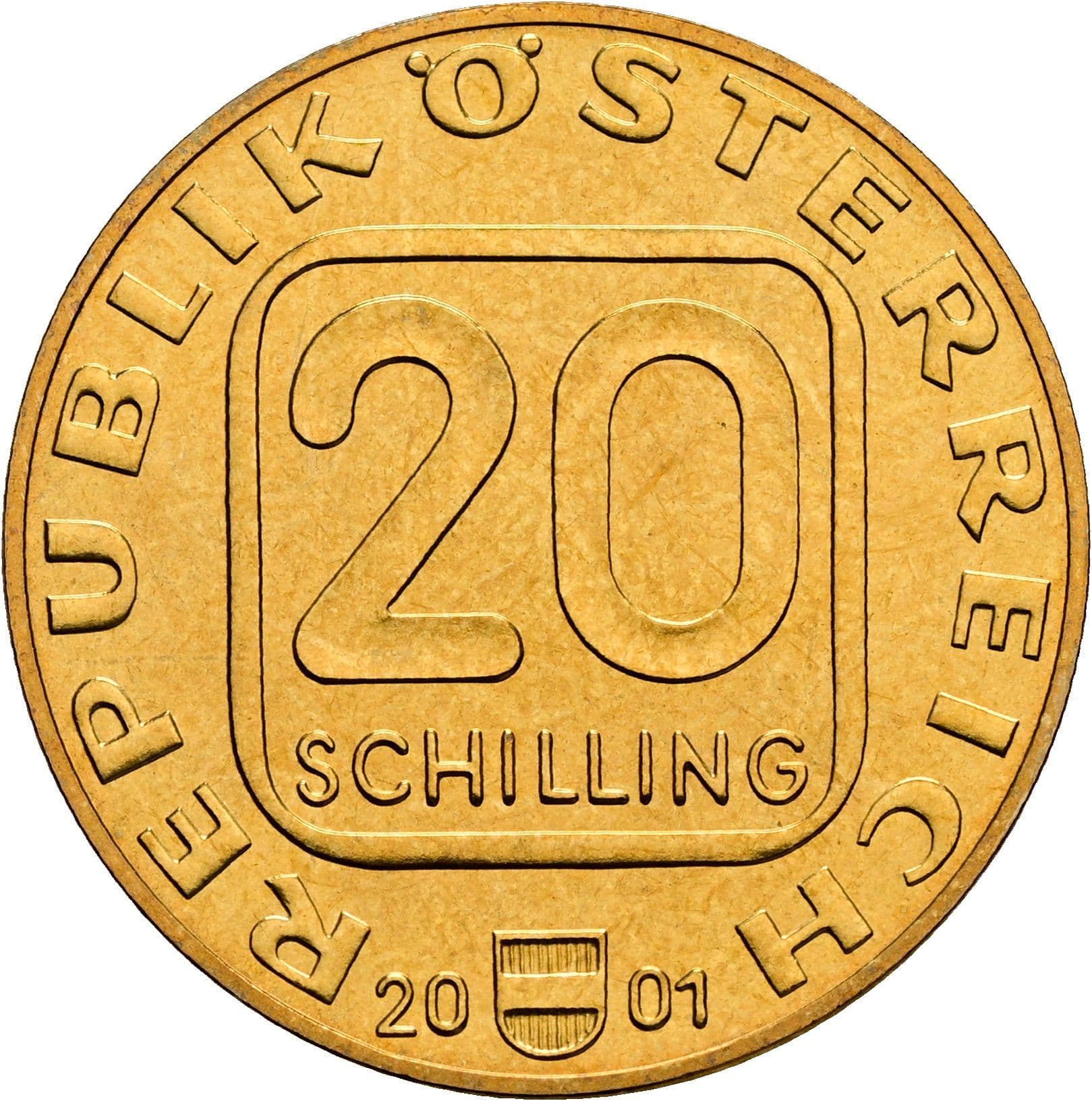 20 Schilling 2001 – Vorderseite