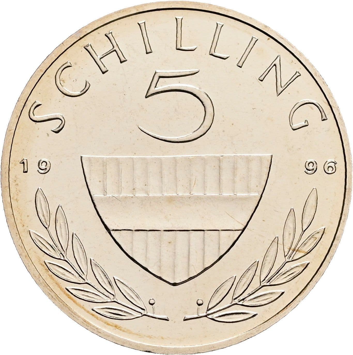 5 Schilling 1996 – Vorderseite