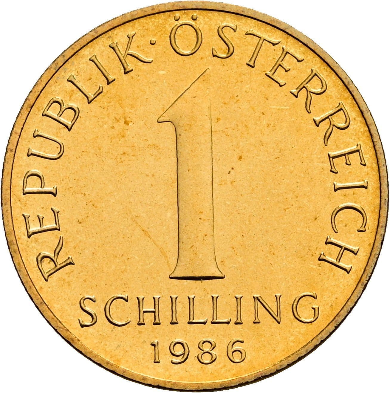 1 Schilling 1986 – Vorderseite