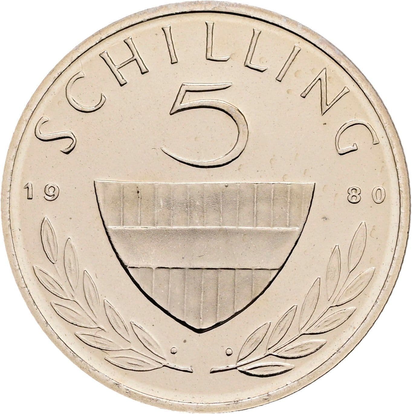 5 Schilling 1980 – Vorderseite