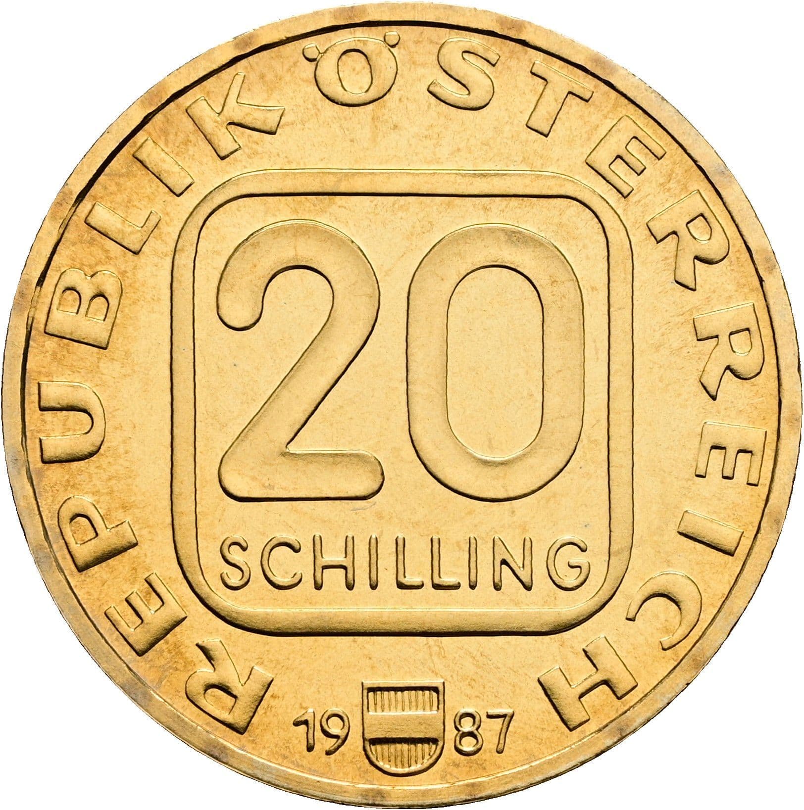20 Schilling 1987 – Vorderseite