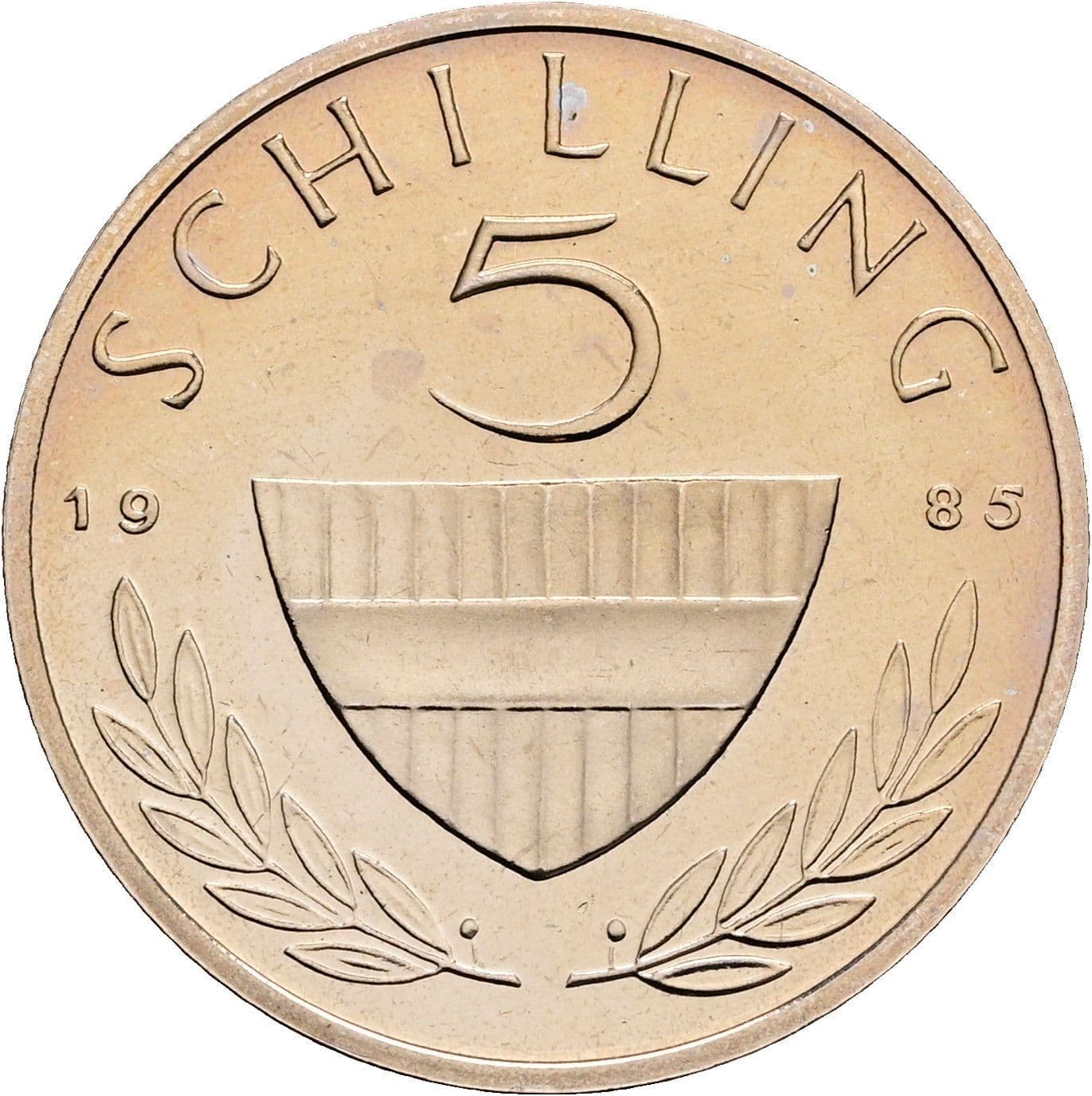 5 Schilling 1985 – Vorderseite