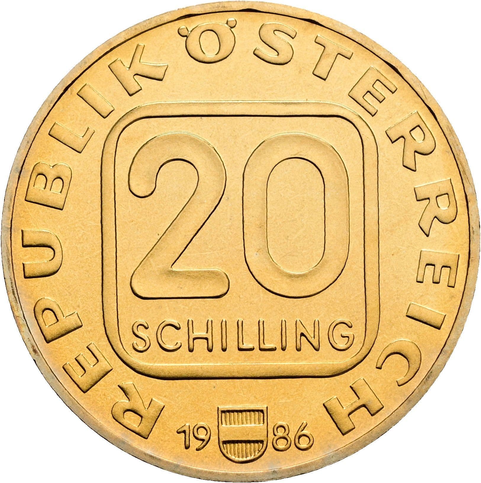 20 Schilling 1986 – Vorderseite