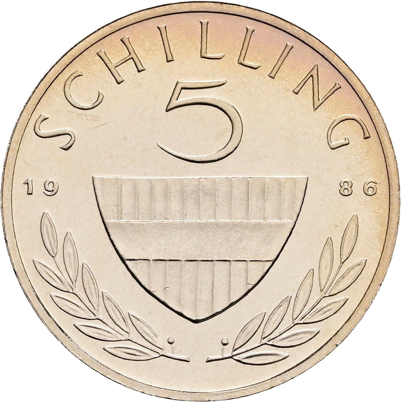 5 Schilling 1986 – Vorderseite