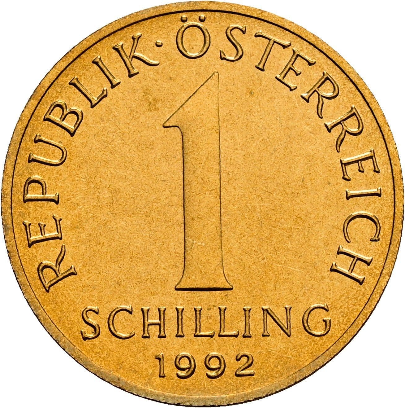 1 Schilling 1992 – Vorderseite