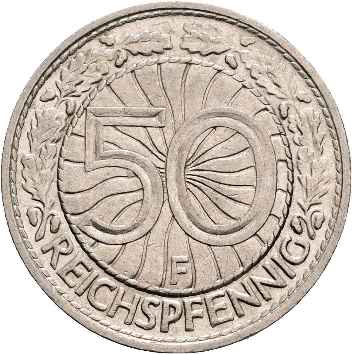 50 Reichspfennig 1935 F – Vorderseite