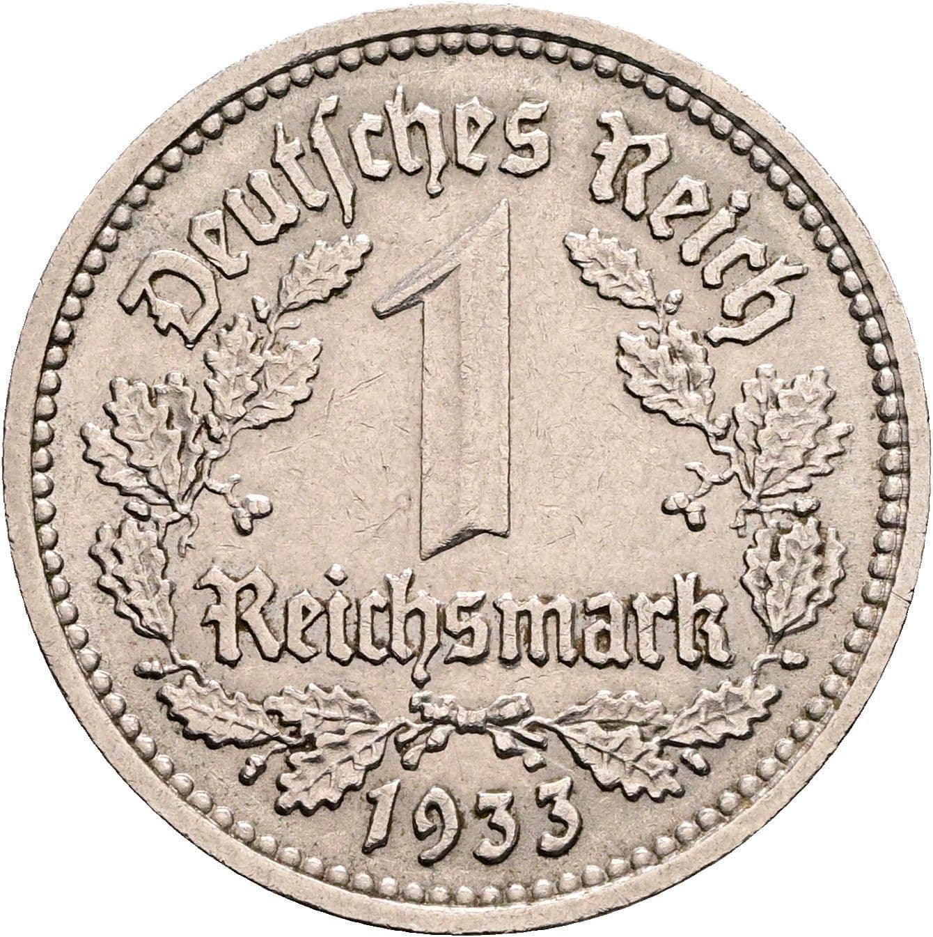 1 Reichsmark 1933 D – Vorderseite