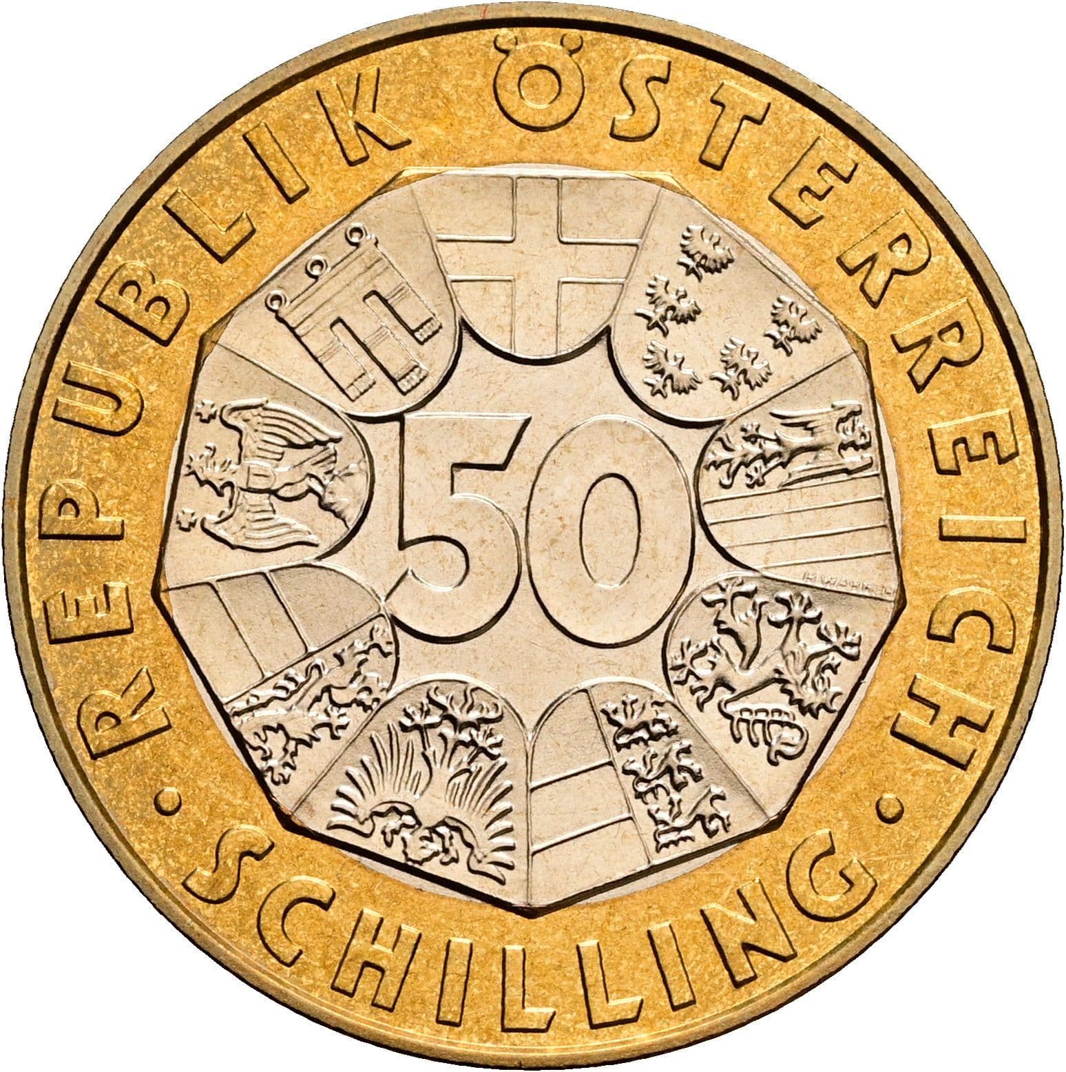 50 Schilling 2001 – Vorderseite