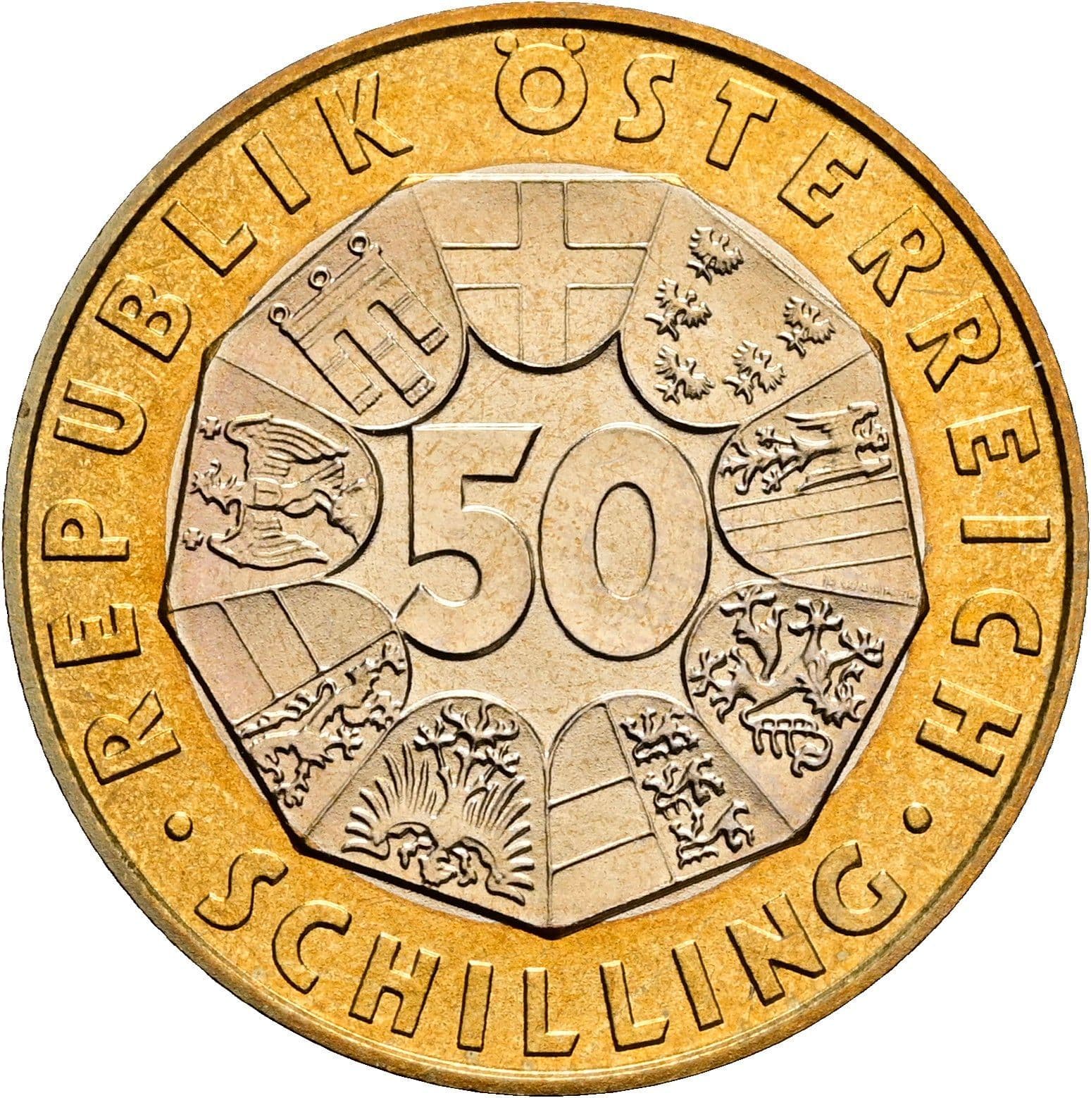 50 Schilling 2001 – Vorderseite